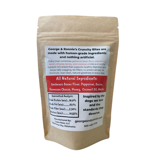 George & Ronnie’s Crunchy Bites – Pepperoni, Bacon & Parmesan Cheese