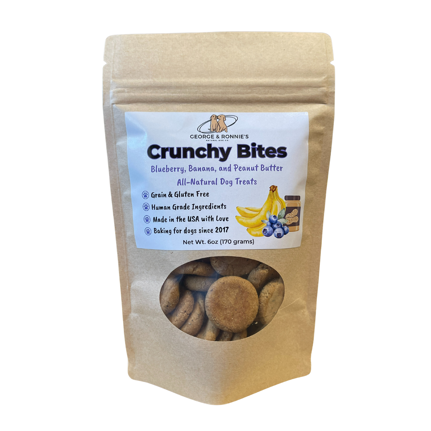 George & Ronnie’s Crunchy Bites – Blueberry, Banana & Peanut Butter