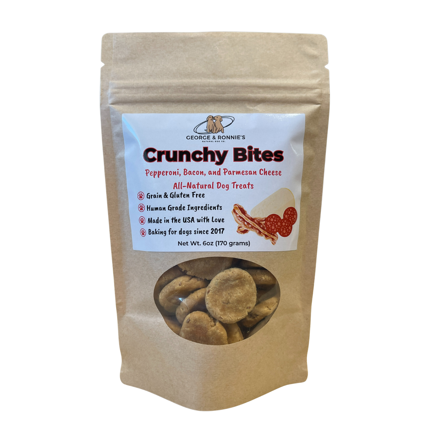 George & Ronnie’s Crunchy Bites – Pepperoni, Bacon & Parmesan Cheese